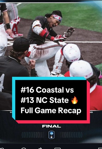 Coastal vs NC State College Baseball Game Recap