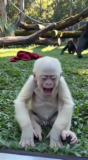 The white baby gorilla started crying until Silverback Dad saved the day usa gor #shorts