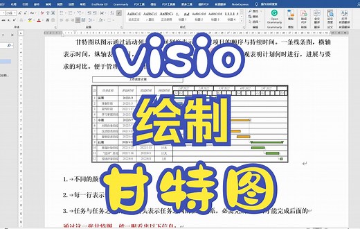 visio甘特图的绘制