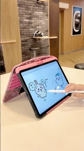 iPad transparent protective case with keyboard, 360-degree stand mode for easy switching.