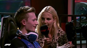 What a moment for Frederik Rasmussen as he celebrates the most dramatic of victories in the final Pro Series race of the night in London. So how was it, Frederik? 👀 | F1