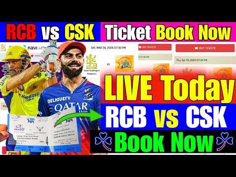 RCB vs CSK Tickets LIVE Book Now Phase 2.How to Book RCB vs CSK High Voltage Match Ticket?