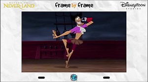 Frame by Frame Animation on Instagram: "Studio: Disneytoon Studios⁠ Source: Return to Neverland⁠ ⁠ Adding variety to the timing and pushing the poses on each individual frame can really help to give quick actions a clear read. The long holds and punchy impacts makes this such a fun shot!⁠ ⁠ #agorastudio #framebyframe #animchallenge #animation #breakdown #2danimation #disneytoonstudios #peterpan #returntoneverland #traiditionalanimation #hook #animatorsoninstagram #artistsoninstagram⁠ ⁠ FramebyFr