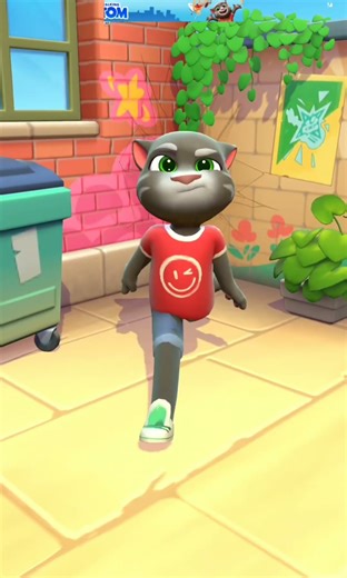 [Talking tom cat] Talking tom and too strong a punch from the player XD