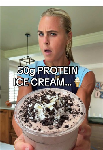 Protein Brownie Cookie Ice Cream with Cottage Cheese