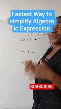 Fastest way to Simplifying Algebraic Expression|Algebra #maths #algebratricks