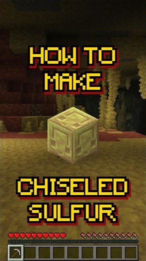 Minecraft: Chiseled Sulfur | NEW Carved Yellow Pattern | Recipe 267