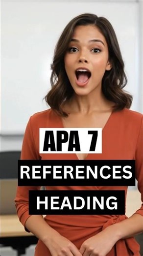 How to format the References page heading in APA 7 | SimpleFormat Pro