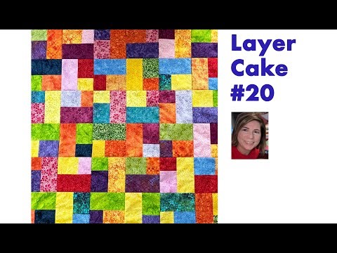 🍰 LAYER CAKE 20 QUILT PATTERN TUTORIAL 🍰 | 3 HOUR QUILT | Easy & Fast 2-cut block | Colorful Batiks