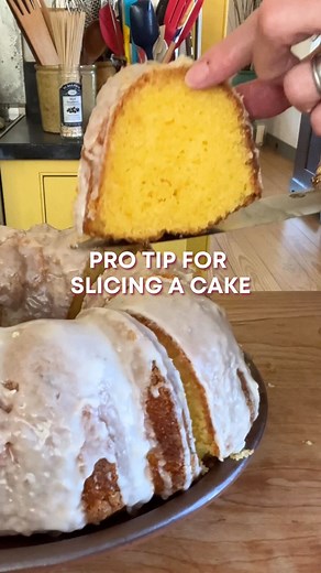 A quick pro tip for perfect cake slices! | Jessie Sheehan Bakes