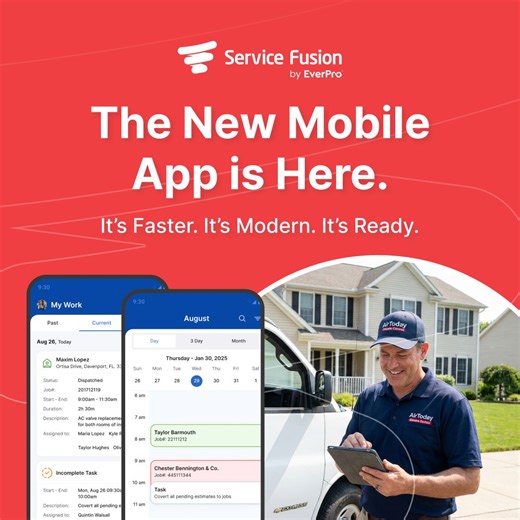 Service Fusion Mobile App Now Available | Service Fusion posted on the topic | LinkedIn