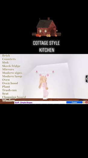 Cottage Style Kitchen Design Tutorial in Adopt Me