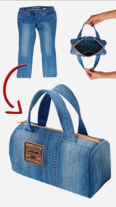 DIY Special Duffle Bag from Old Jeans Miarti ✂️ 👜 | Miarti - Wiederverwendung