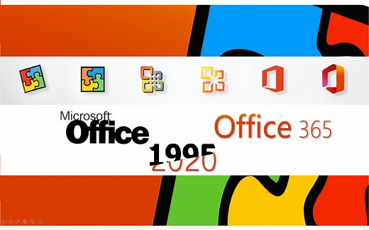 进化史 - Microsoft Windows Office 程序图标(1995-2020）