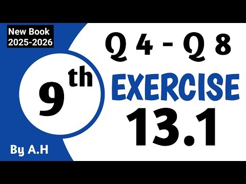 Class 9th math Exercise 13.1 Question 4-8 by ah 9th math new book 2025 | 9th math new book ex 13.1