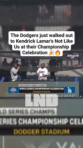 294K views · 6.8K reactions | The Dodgers just walked out to Kendrick Lamar's Not Like Us at their Championship Celebration  | Live N' Direct Hip Hop | Facebook