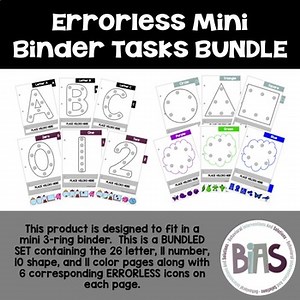 Errorless Mini Binder Task BUNDLED SET