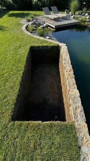 Watch this full transformation from an empty purple shipping container into a hidden luxury underground office and lounge concealed beneath a backyard pond | Home Project