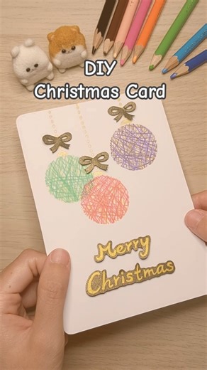 DIY Christmas Card🎅 #handmade #diy #christmascard #christmascrafts #cards #cardmaking #greetingcards