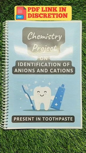 Project On Identification of Anions and Cations Present in Toothpaste || #diy #project #class12