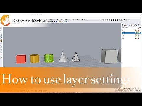 Rhino Architecture Design Tutorial - How to use layer settings