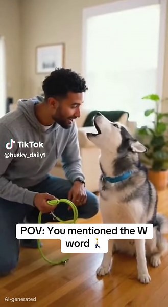 WALK HOWLING! 😂 Can't contain excitement! So LOUD! #husky #howling #fyp #siberianhusky