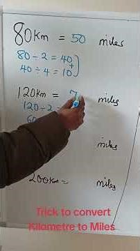 How to convert Kilometer to Miles with ease #mathstudents #kilometres #miles