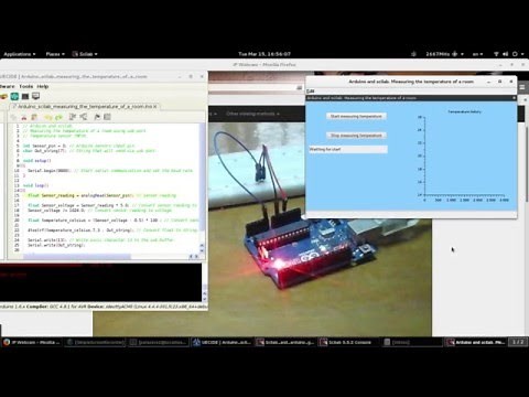Scilab & arduino. Video tutorial #1. Measuring the temperature of a room