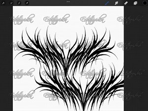 226 Dark Ornamental Tattoo Procreate Brushes | Brutal Blackwork Stamps | Gothic Spiky Flash | Neo Tribal Tattoo Stencils & Tools | Blackwork - Etsy