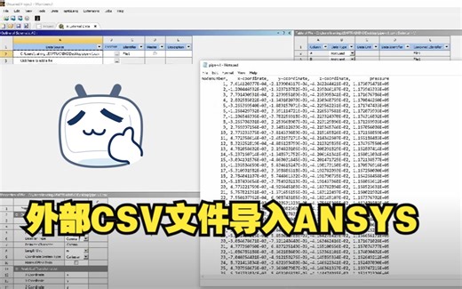 如何将外部结果文件以CSV格式导入到Ansys