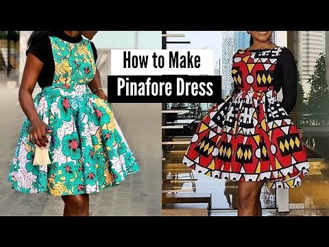 Stylish Pinafore Skirt Tutorial |How to make Ankara Pinafore Dress |Pinafore Cutting and Stitching