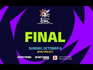 Watch the CPL T20 FINAL LIVE | SUN, Oct. 6 | on SportsMax, SportsMax Cricket and SportsMax App
