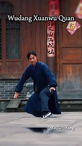 Wudang Xuanwu Quan, also known as Liangyi Quan (Two Forms Fist), is an imitative style of internal martial arts. Its skills blend slow and rapid movements with both softness and firmness. This discipline integrates elements from Tai Chi, Xingyi, and Bagua (the Eight Poles) as core skills. It strengthens tendons and bones and conditions the entire body. It is used for self-defense, combat applications, and health enhancement. #Wudang #Quan #Taoist #martial #Chinese #culture | Taiji Wudang