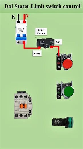 Dol stater Limit switch connection #CircuitDiagram #electrician #Industrial #control | Resonance Automation