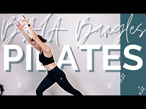 30 MINUTE BALA BANGLES PILATES WORKOUT // follow along mat pilates workout with ankle weights