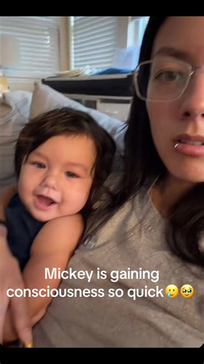 Mickey is gaining consciousness so quick — cute baby moments