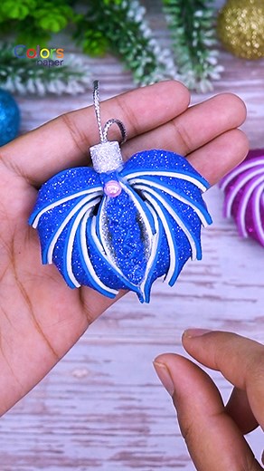142K views · 1.3K reactions |  Easy Christmas Craft  Christmas Tree Ornaments DIY ✨ Cute Xmas Decoration Ideas #handmade #DIY #shorts #xmas #craft #decorations #christmas #christmasdecor #crafts #ornaments | Colors Paper | Facebook