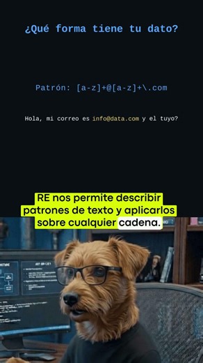 Re la biblioteca para encontrar, validar o extraer información dentro de un texto en #Python.