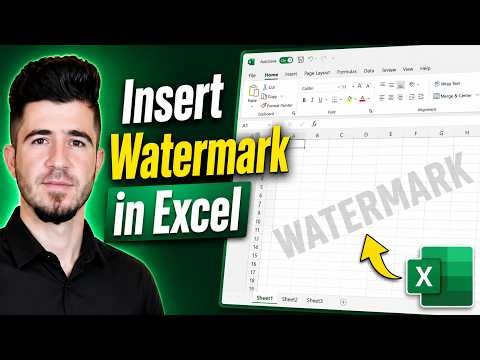 how to insert text watermark in excel