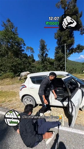 GTA Uttarakhand Gone Wrong | Unexpected Script | #shorts #shortvideo #youtubeshorts #funny #gta