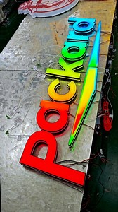 Do you know what is the popular LED sign technology in China? #sign #signage #design #signagedesign #ledsign #sourcefactory #logodesign | LED sign