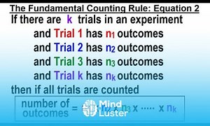 Mind Luster - Learn Statistics Ch 8 Combinations and Permutations 4 of 22 The Fundamental Counting Rule Equation 2