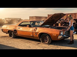 Restoring a heavily rusted Ford Ranchero GT 1970s from an old car yard
