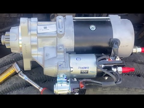 How to change a starter in a International truck MAXXFORCE DT4300