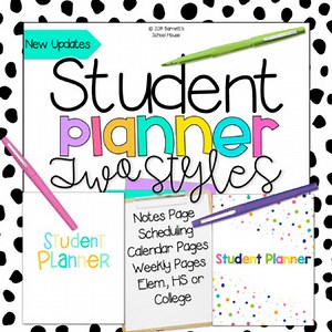 Editable Student Planner Template | 2nd Grade & Up | Reusable for All Subjects