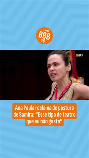 Ana Paula e Samira acabaram se desentendendo sobre a indicação de Alberto Cowboy para o Paredão. O brother acabou indo para a berlinda pela decisão de Breno, o Exilado da semana. #BBB26 #SPLASH #UOL #realityshow #BBB #uolhoje