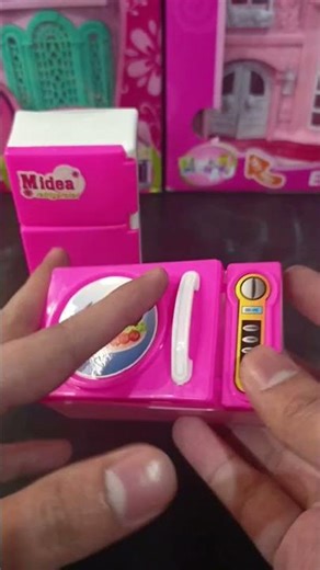 Satisfying with Unboxing & Pink Miniature Barbie KITCHEN Set Video | ASMR Cute Fridge Set