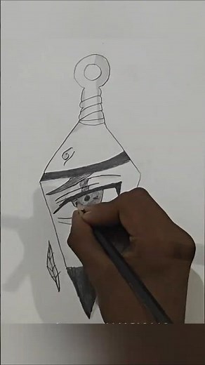 How to draw kakashi’s eye step-by-step