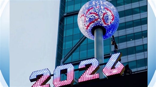Times Square Ball Goes Red, White, Blue for U.S. 250th Birthday