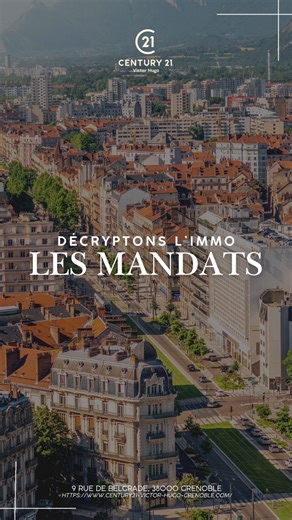 Mandat simple, mandat exclusif, mandat confiance… quelles différences ? Dans ce deuxième épisode de #DécryptonsLImmo, Nadège Clavey vous explique clairement et simplement les différents types de mandats en immobilier, à quoi ils servent et comment choisir celui qui correspond le mieux à votre projet. Chez Century 21 Victor Hugo, on vous accompagne et on prend le temps de vous expliquer chaque étape, mandat compris 😉 #Century21 #Immobilier #Grenoble #Mandats | CENTURY 21 Victor Hugo à Grenoble